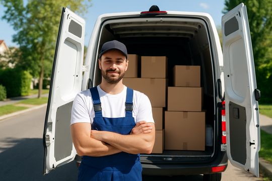 Beiladung Mülheim – weißer Sprinter wird beladen